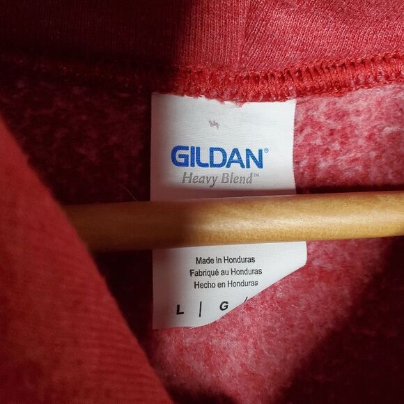 San Francisco California CA Red Retro Fleece Pullover Hoodie Sweatshirt Size L - Picture 4 of 5